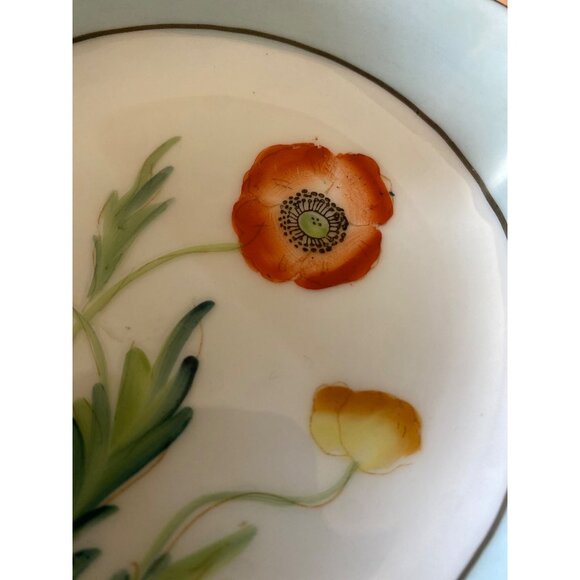 Vintage Hand-Painted Floral Porcelain Dish With Handles By Heinrich & Co Bavaria - Picture 6 of 10